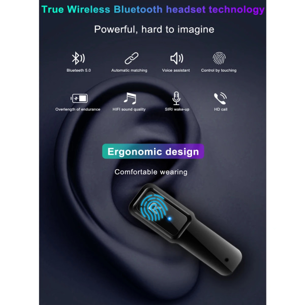TWS Wireless BT Headset Smart Watch Dam Herr 1,4 tum Blue Tooth Call Fitness Musik Sport Smartwatches 2 i 1 för Android iOS JM08 BKBKL