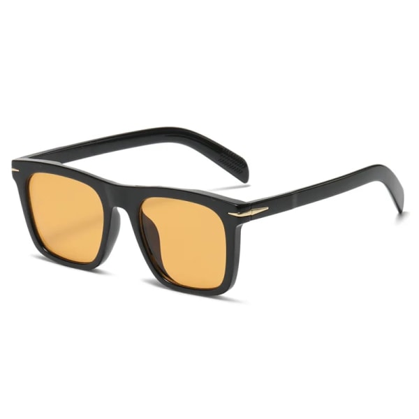 Nya fyrkantiga solglasögon för män Kvinnor 2023 Vintage Mode Goggle Driving Solglasögon Ram UV400 Man Glasögon gafas de sol hombre black orange As shown