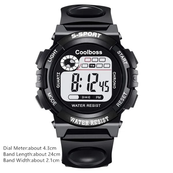 COOBOS Watch för män Big Dial LED digitala armbandsklockor för män Toppmärke Lyxklocka Watch Relogio Masculino Black 2