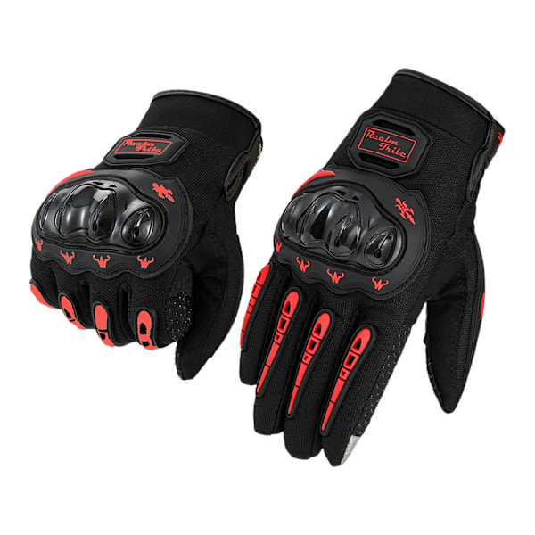 1 par Motorcykelhandskar Andningsbara Hel Finger Racinghandskar Utomhussporthandskar Cykelhandskar För Bmx Atv Väg Racing Sommar Vinter Red XL