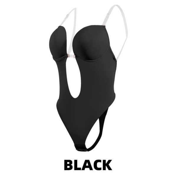 Korsett Kvinnor Helkroppsformare Underbyst Bröllopsfest Sexig djup V-ringad Shapewear Underkläder Kroppsformning och bantning Kläder Black Type 38