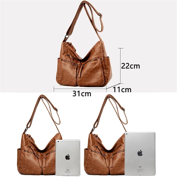 Högkvalitativa lyxiga handväskor i läder Damväskor Designer Crossbody-väskor för kvinnor Nya Bolsa Feminina Sac A Main Style2-Gray