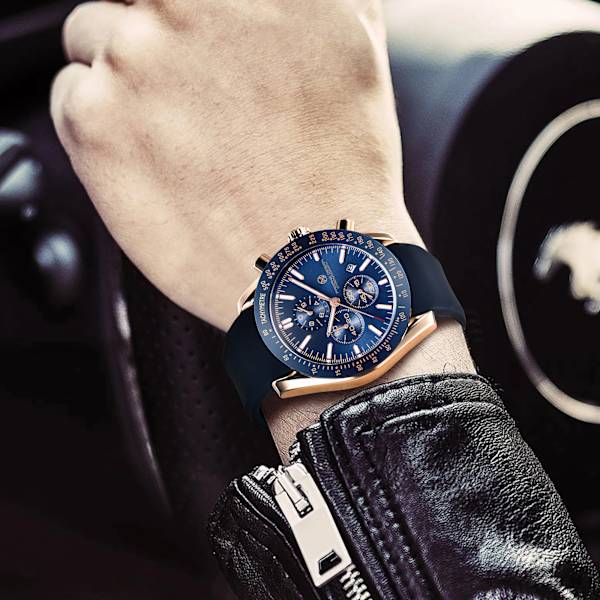 2022 (PAGRNE) PAGANI DESIGN Herr Quartz Klockor 44MM Top Vattentät Lyx Business Safir Rostfritt Stål Relogio Masculino SilverBlackR