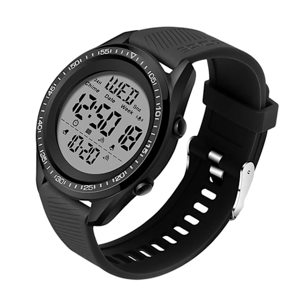SANDA Sportklockor för män 50M Vattentät Dual Time Countdown Armbandsur Digital Watch Herr Stegräknarklocka Relogio Masculino Black Red
