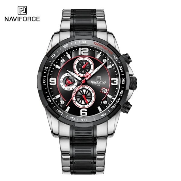 NAVIFORCE Temperament Herr Lyx Mode Design Guld Herr Klockor Multifunktion Luminous Quartz Armbandsur för män Relogio Masculino SB