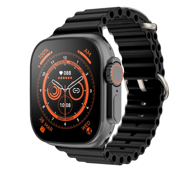 Smart Watch Ultra 8 NFC GPS Track 49mm Herr Dam Smartwatch Series 8 Termometer BluetoothCall Vattentät Sport För Apple BlackHY