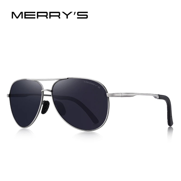 MERRYS DESIGN Herr Klassiska Pilot Polariserade Solglasögon Herr Driving Shield Night Vision Solglasögon UV400 Skydd S8601 C02 Gray