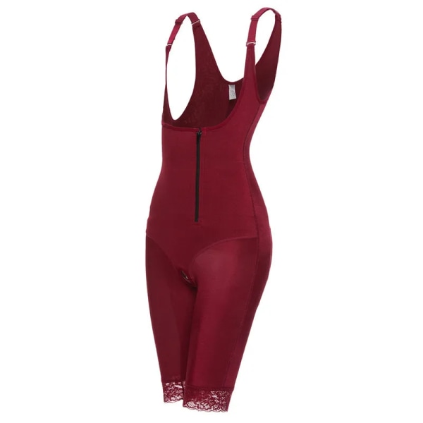 Kvinnor Bodysuits Waist Trainer Bantning Full Modellering Shapewear Korsett Butt Lifter Hög Underkläder Plus Size Wine YN08 1601 M