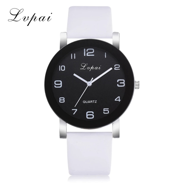 Lvpai Brand Armband Watch Dammode Läder Svart Quartz Armbandsur Damklocka Relogio Feminino Reloj Mujer Black