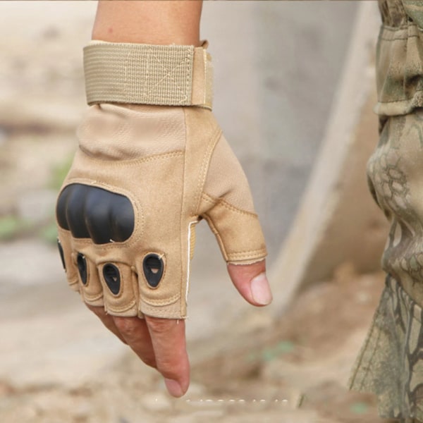 Halvfingerhandskar för män, militära taktiska utomhushandskar, sportskytte, jakt, airsoft, motorcykel, cykelhandskar camouflage M