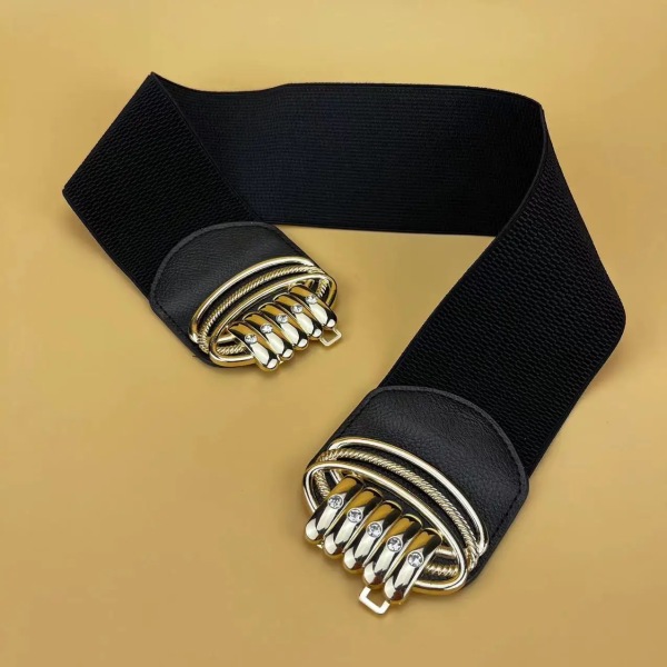 Mode Kvinnor Korsett Brett bälte Pu Läder Bantning Kropp Midjeband Dam Elastiskt högmidjabälte Gotisk klänning Gördel style 2 elastic