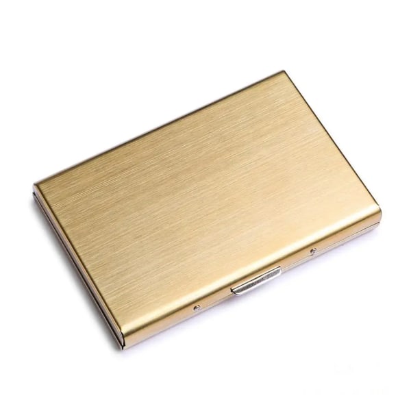Anti-Scan RFID stål Metall kreditkortshållare Smal blockerande case Case Gold