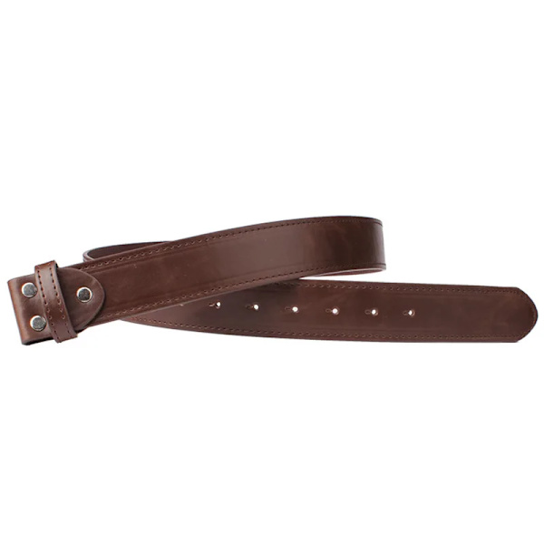 Herr PU-läder Bälte utan spänne DIY Bältestillbehör 3,8cm Chocolate 115cm
