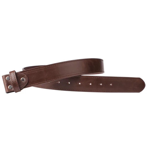 Herr PU-läder Bälte utan spänne DIY Bältestillbehör 3,8cm Chocolate 130cm
