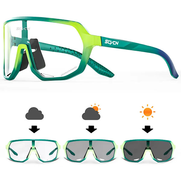 SCVCN Photochromic Cykelsolglasögon Sport Mode Cykelglasögon UV400 Löpfiske MTB Cykelracing Cykelglasögon 2023 17 photochromic lens 1lens no box