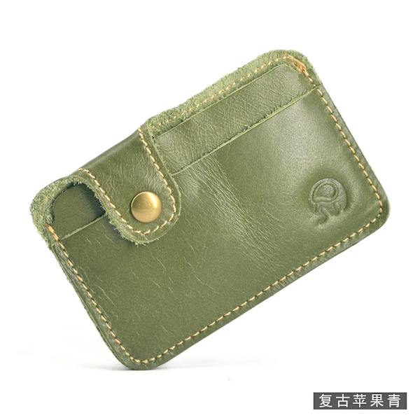 Retro läderkredit Business Minikortplånbok 2023 Bekväm man Kvinnor Smart Wallet Visitkortshållare Kontantplånbok Case Green