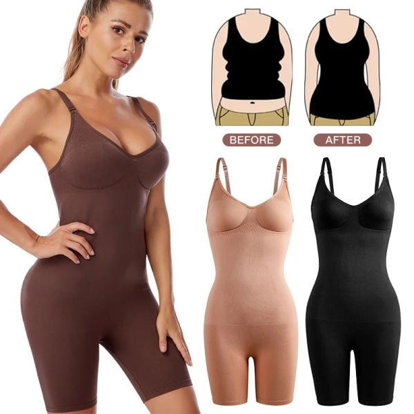 Kvinnor Body Sömlös Shapewear Magen Slimming Shapers Butt Lifter Underkläder Body Shaper Plus Size Underkläder Korsett 2022 2 piece Skin XXL-3XL