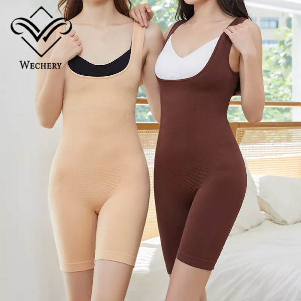 Wechery Kvinnor Shapewear Body Slimming Underkläder Rompers Kroppsformare Underbyst Typ Magreducer Mager midja Slimmare Black M L