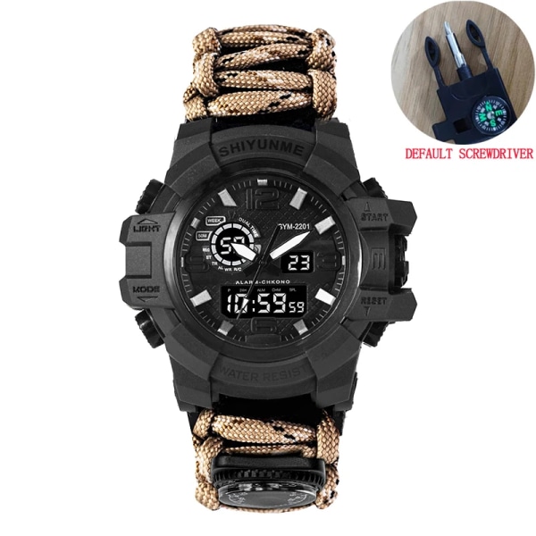 SHIYUNME Watch för män LED Quartz Vattentät Armbandsur för män Mode Utomhussport Digital klocka Klockor Relogio Masculino gold