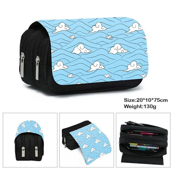 Anime Demon Slayer Kimetsu No Yaiba Case Dragkedja Sminkväska Penna Brevpapper Väskor Catoon Pencil Box kvinna Kosmetikväska fgqbbgmzrs02
