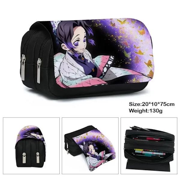 Anime Demon Slayer Kimetsu No Yaiba Case Dragkedja Sminkväska Penna Brevpapper Väskor Catoon Pencil Box kvinna Kosmetikväska fgqbbguimie29
