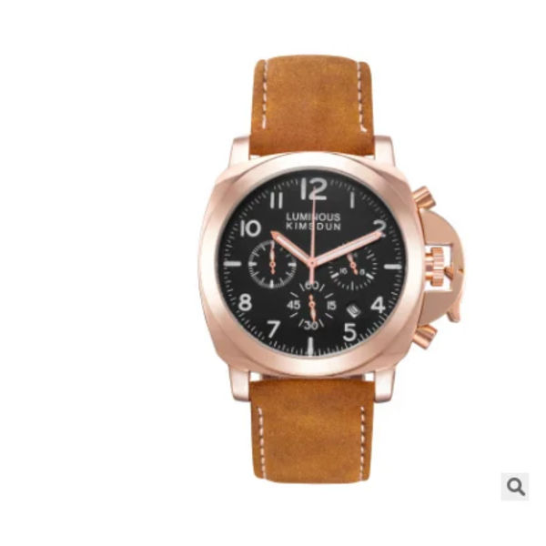 Lyx Toppmärke Watch Herr Vattentät Kvartsbrunt Läder Militär Armbandsur Herr Arméklocka Man watch hombre hodinky Style B- 7