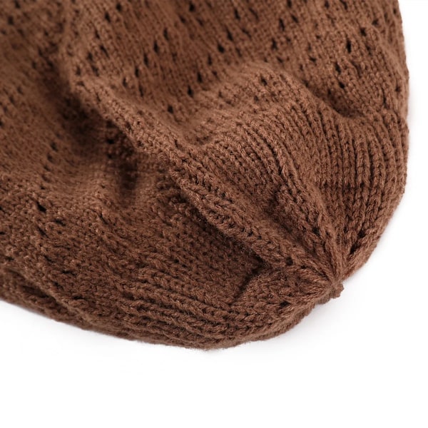 Mode Nya Dam Beanies Skullies Hatt Keps Dam Vår Höst Vinter Solid Stickad Ihålig Ut Casual Ben Mjuk Hatt Keps För Kvinnor Khaki One Size