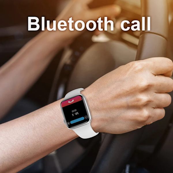 NY Smart Watch Series 8 HD-skärm Sport Puls Blodtryck Fitness Tracker Bluetooth Call Herr Dam Smartwatch för Apple white and CheNL
