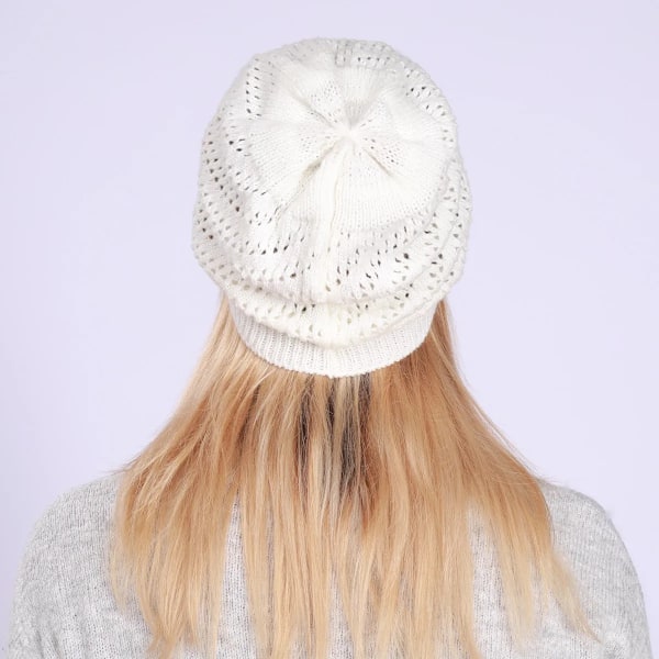 Mode Nya Dam Beanies Skullies Hatt Keps Dam Vår Höst Vinter Solid Stickad Ihålig Ut Casual Ben Mjuk Hatt Keps För Kvinnor Khaki One Size