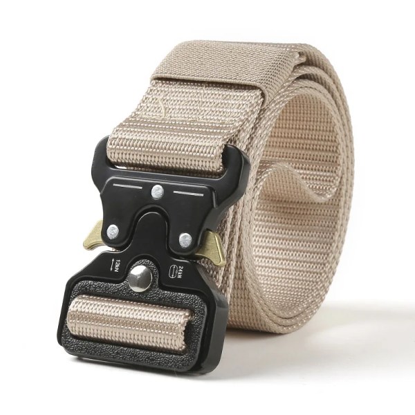 Army Style Stridsbälten Snabbkoppling Taktiskt bälte Mode Män Militär Canvas Midjeband Utomhus Jakt Vandringsredskap desert camouflage ZS 3.8cm X 125cm