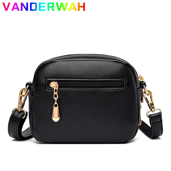 Kvinnors mini-krokodilmönster Crossbody-väskor Vintermodedesigner Axelväskor och väskor PU-läder Messenger Sac Black