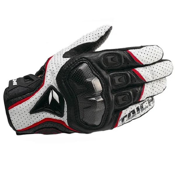 Taichi Rst390 Motorcykel Racing Kolfiber Andningsbara Handskar Off-Road Motorcykel Racing Perforerade Läder Skyddshandskar White M