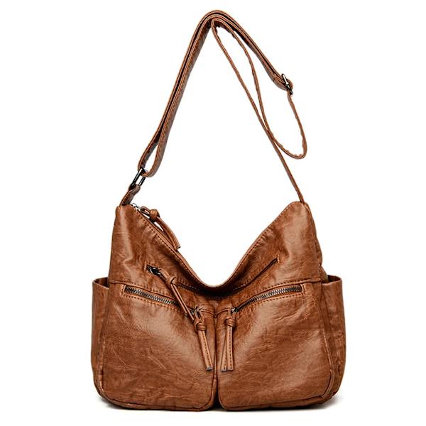 Högkvalitativa lyxiga handväskor i läder Damväskor Designer Crossbody-väskor för kvinnor Nya Bolsa Feminina Sac A Main Style1-Brown