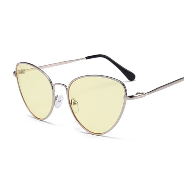 Sexiga små vintage kattögon solglasögon kvinna vintage röda svarta solglasögon kvinnliga damer Cateyes solglasögon retro glasögon Gold Red