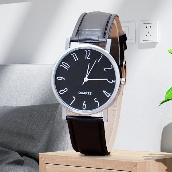 Herrklocka Watch Blått watch Unisex watch Modell B Typ Svart Business Temperament B black surface black belt