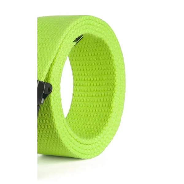 ny högkvalitativ canvasbälte män/kvinnor unisex jeansbälten metallrulle lyxiga automatiska spänne canvasväv midjebälten Fluorescent green 85cm