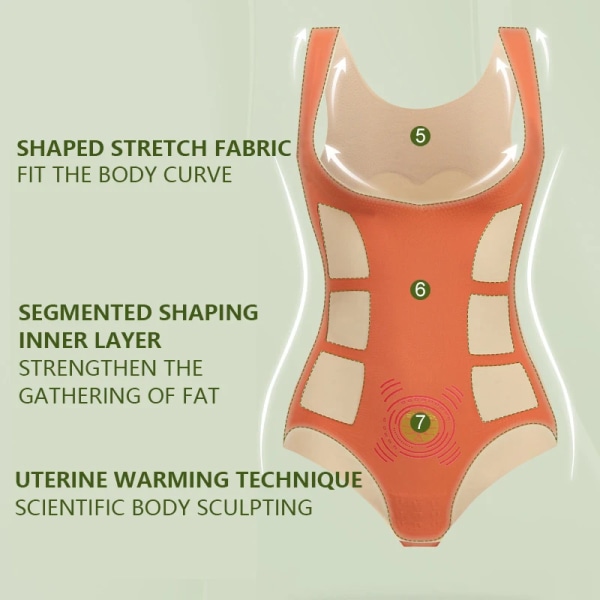 Flarixa 5D Suspension Sömlös höftlyft Body Shaper Body Sculpting Postpartum Slim Corset Dambindare och Shapers Bodysuit-BEIGE XL