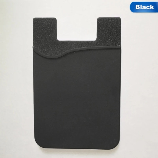 Business Credit Pocket Adhesive Mode Kvinnor Män Mobiltelefon Hållare ID-kort Hållare Slim Case klistermärke Black