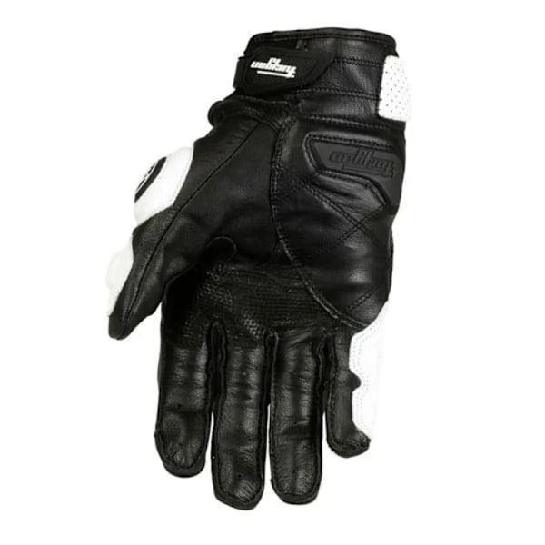 Motorcykelhandskar Svarta Racing Äkta Läder Motorcykel Vita Väg Racing Team Handskar Män Sommar Vinter Retro perforated -A M