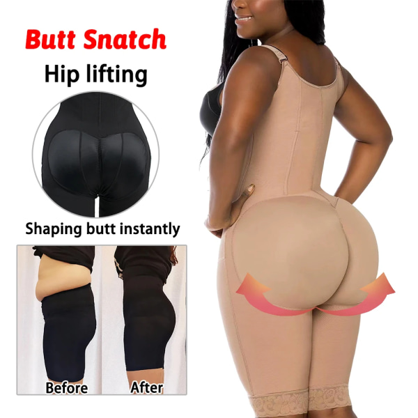 Fajas Shaperwear Original colombianska Slimming Shapers Magkontroll Pärmar Korsett Högkompression Body Kvinnor Underkläder Champagne L