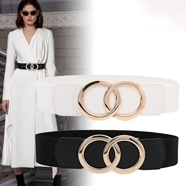 Trendig pärla midjekedja Dammode Rhinestone Elastisk klänning Midjeband Dam Designer tunna midjebälten Kläder Accessoarer Type 7 115cm