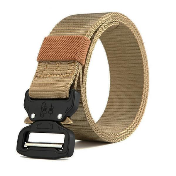 MEDYLA Officiellt äkta herrbälte Utomhussport Nylon Metallspänne Bälte Fritid Bergsbestigningsbälte Nödöverlevnadsbälte Khaki 1 120cm