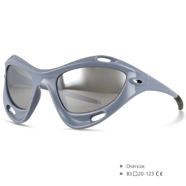 55381 Nya Y2K Solglasögon Män Sport Trendiga Produkter Dam Outdoor Solglasögon Dam Glasögon Driver Goggles Uv400 GraySilver china