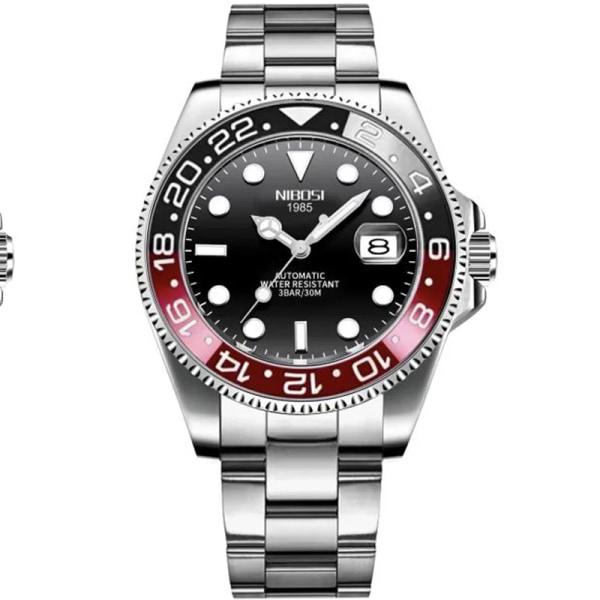 NIBOSI New Luxury Herr Mekanisk Armbandsur Rostfritt Stål Watch Toppmärke Klockor Reloj Hombre Automatisk Casual Armbandsur Type 3