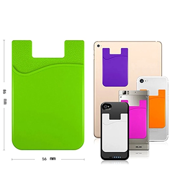 Business Credit Pocket Adhesive Mode Kvinnor Män Mobiltelefon Hållare ID-kort Hållare Slim Case klistermärke Orange