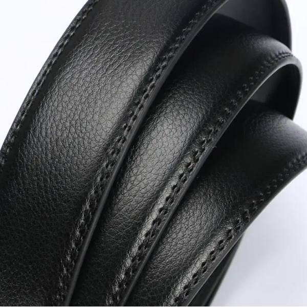 automatiska bälten med spänne för män Inget spänne Bälte Märke Bälte Herr Högkvalitativa manliga äkta rem jeans bälte 3,5 cm bälten brown 115CM