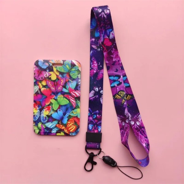 Mode Fjäril Doktor Sjuksköterska Namnkort Student Campus Kort Hängande nackväska Korthållare Lanyard ID- case lanyard card case(.1501)