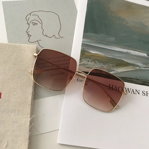 Affärskörning för män Kvadrat Acetat Vindtäta solglasögon Solglasögon Retrosolglasögon utomhus Solglasögon för män brown Gray