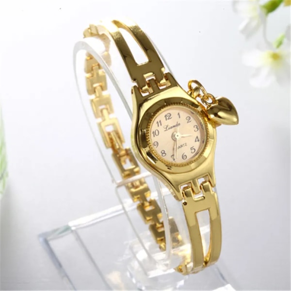 Watch Mujer Golden Relojes Liten urtavla Quartz Fritid Populär Armbandsur Hour Kvinnlig Dam Elegant Relogio Clock Type 478