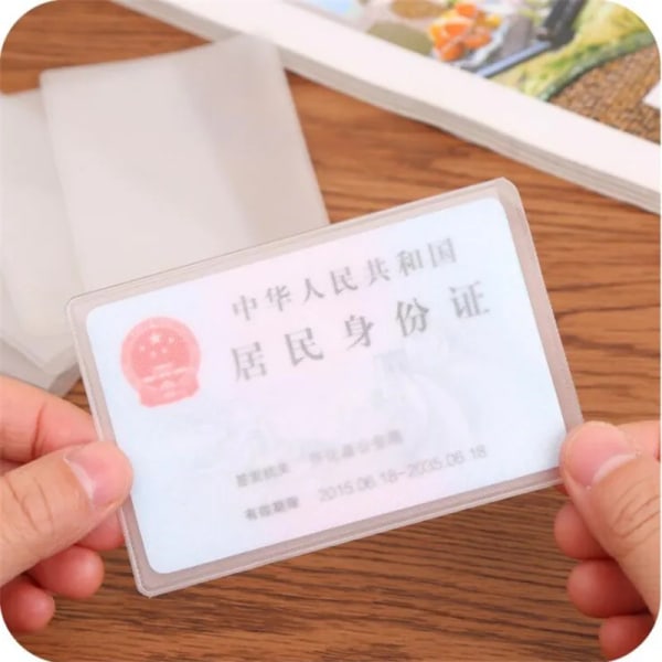 20st vattentät genomskinlig pvc- cover Silikon Plast Korthållare Case Skydda kort Studentkorthållare Bit Bank ID-kort A